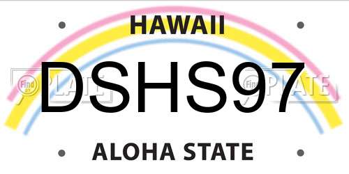 DSHS97 Hawaii License Plate