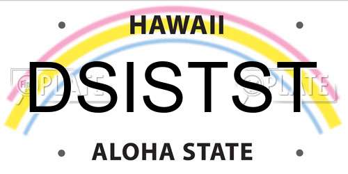 DSISTST Hawaii License Plate