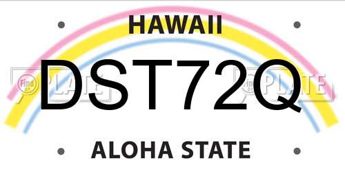 DST72Q Hawaii License Plate