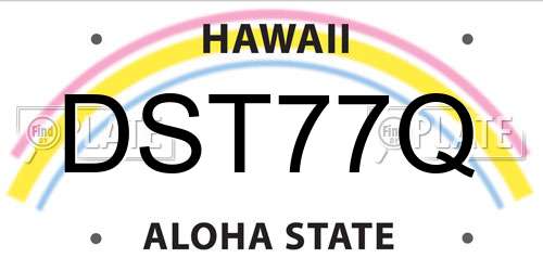 DST77Q Hawaii License Plate