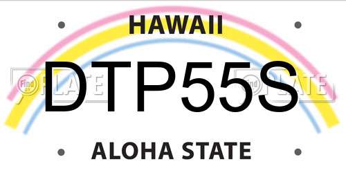 DTP55S Hawaii License Plate
