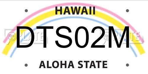 DTS02M Hawaii License Plate