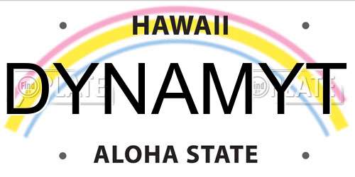 DYNAMYT Hawaii License Plate