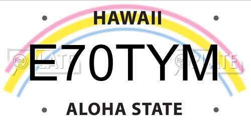 E70TYM Hawaii License Plate