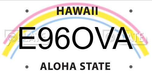 E96OVA Hawaii License Plate