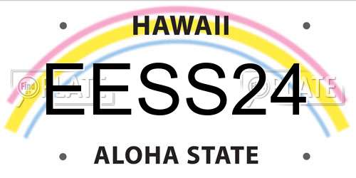 EESS24 Hawaii License Plate