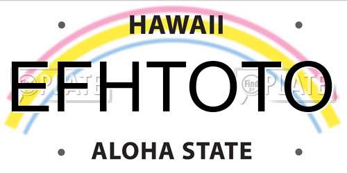 EFHTOTO Hawaii License Plate