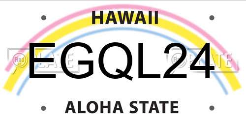 EGQL24 Hawaii License Plate