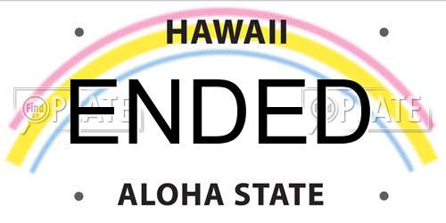 ENDED Hawaii License Plate