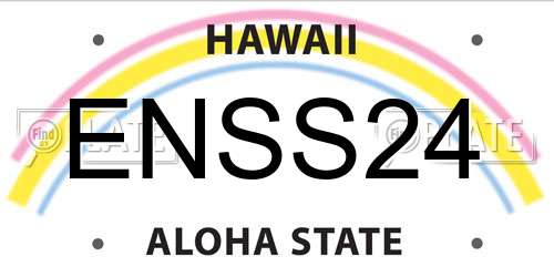 ENSS24 Hawaii License Plate