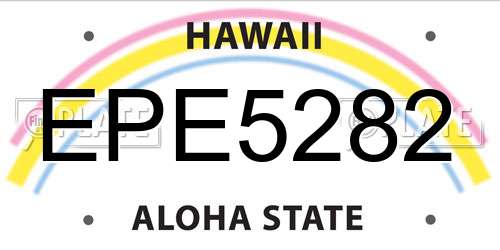 EPE5282 Hawaii License Plate