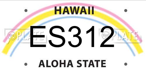 ES312 Hawaii License Plate