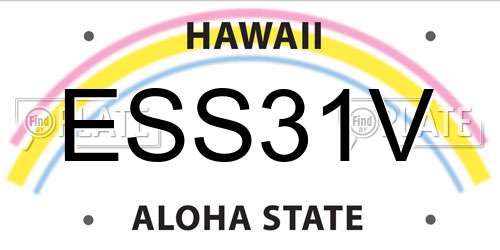 ESS31V Hawaii License Plate
