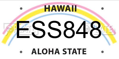 ESS848 Hawaii License Plate