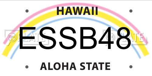 ESSB48 Hawaii License Plate