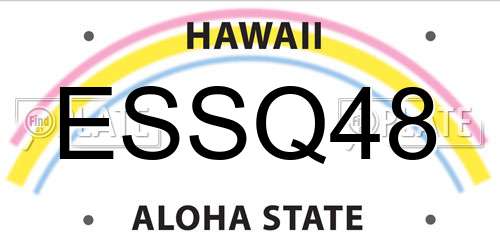 ESSQ48 Hawaii License Plate