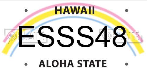ESSS48 Hawaii License Plate