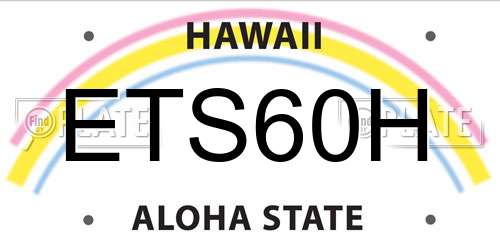 ETS60H Hawaii License Plate