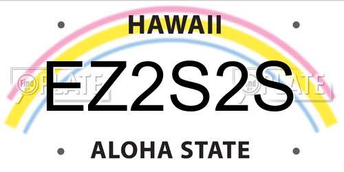 EZ2S2S Hawaii License Plate