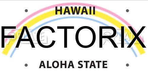 FACTORIX Hawaii License Plate