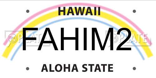 FAHIM2 Hawaii License Plate