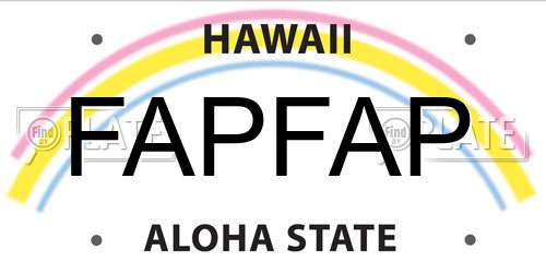 FAPFAP Hawaii License Plate