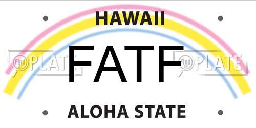 FATF Hawaii License Plate