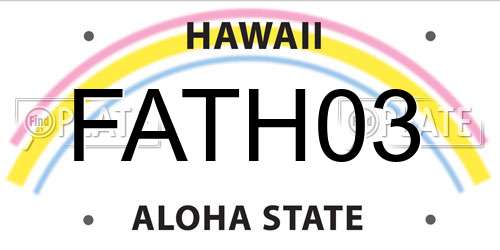 FATH03 Hawaii License Plate