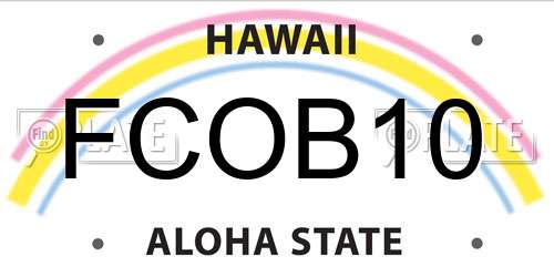 FCOB10 Hawaii License Plate