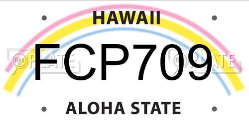 FCP709 Hawaii License Plate