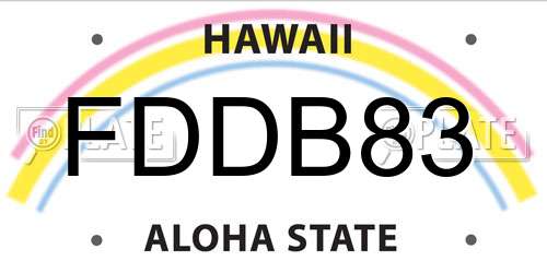 FDDB83 Hawaii License Plate
