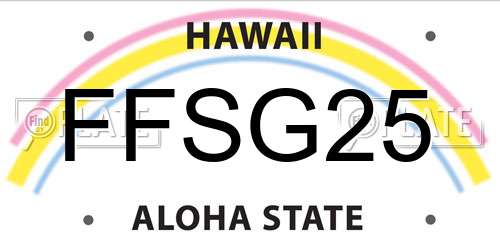 FFSG25 Hawaii License Plate