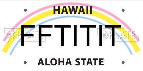 FFTITIT Hawaii License Plate