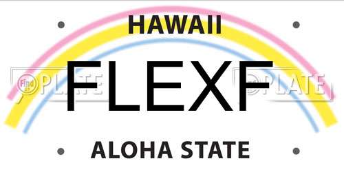 FLEXF Hawaii License Plate