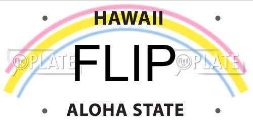 FLIP Hawaii License Plate