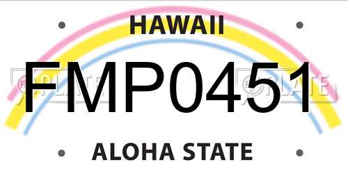 FMP0451 Hawaii License Plate