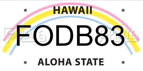 FODB83 Hawaii License Plate