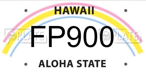 FP900 Hawaii License Plate