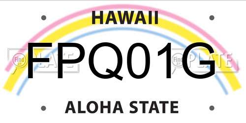 FPQ01G Hawaii License Plate