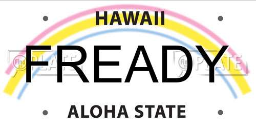 FREADY Hawaii License Plate
