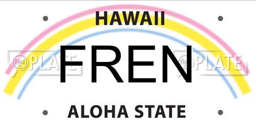 FREN Hawaii License Plate