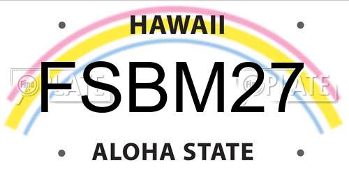 FSBM27 Hawaii License Plate