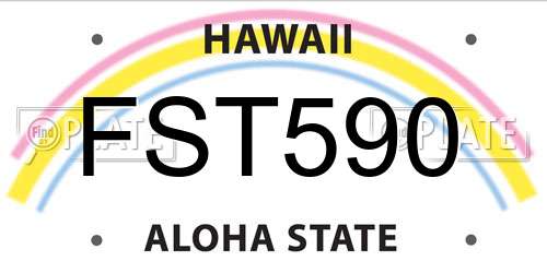 FST590 Hawaii License Plate