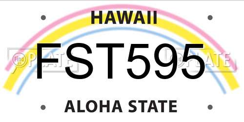 FST595 Hawaii License Plate