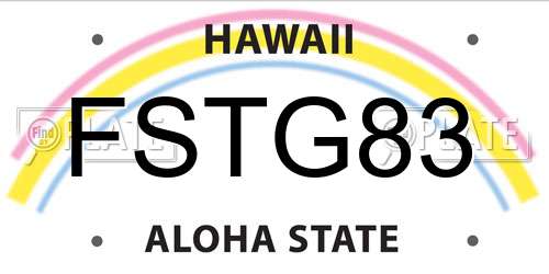 FSTG83 Hawaii License Plate