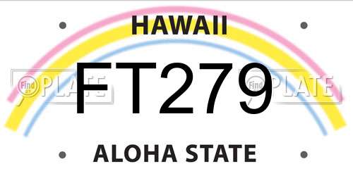 FT279 Hawaii License Plate
