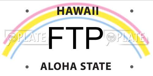 FTP Hawaii License Plate