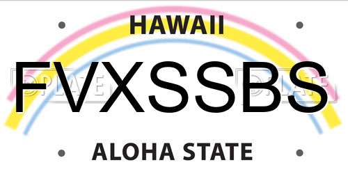FVXSSBS Hawaii License Plate
