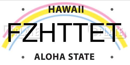 FZHTTET Hawaii License Plate