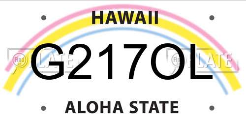G217OL Hawaii License Plate
